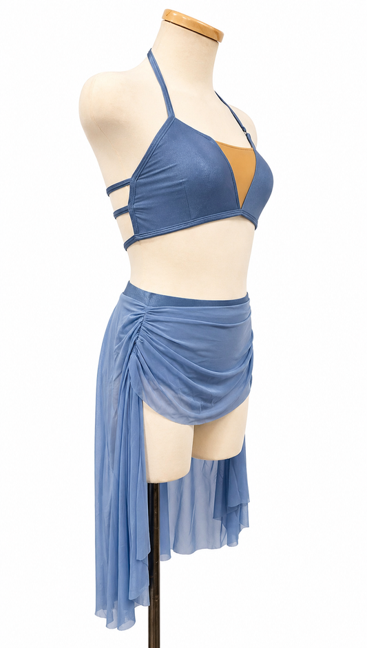 Front angle view of Kaity Base lyrical competition dance costume