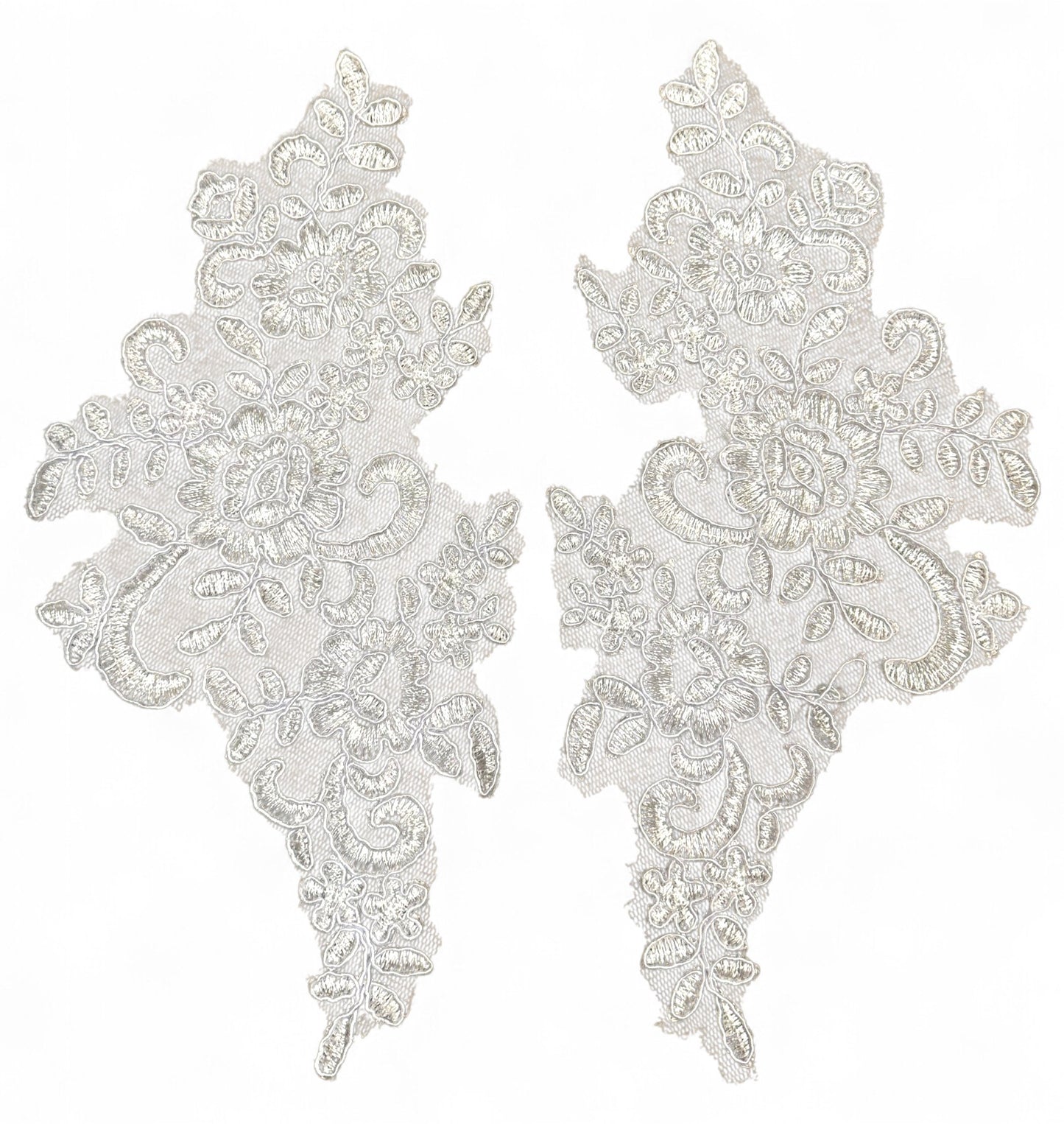 Lace Appliqué – White (Pair of 2)