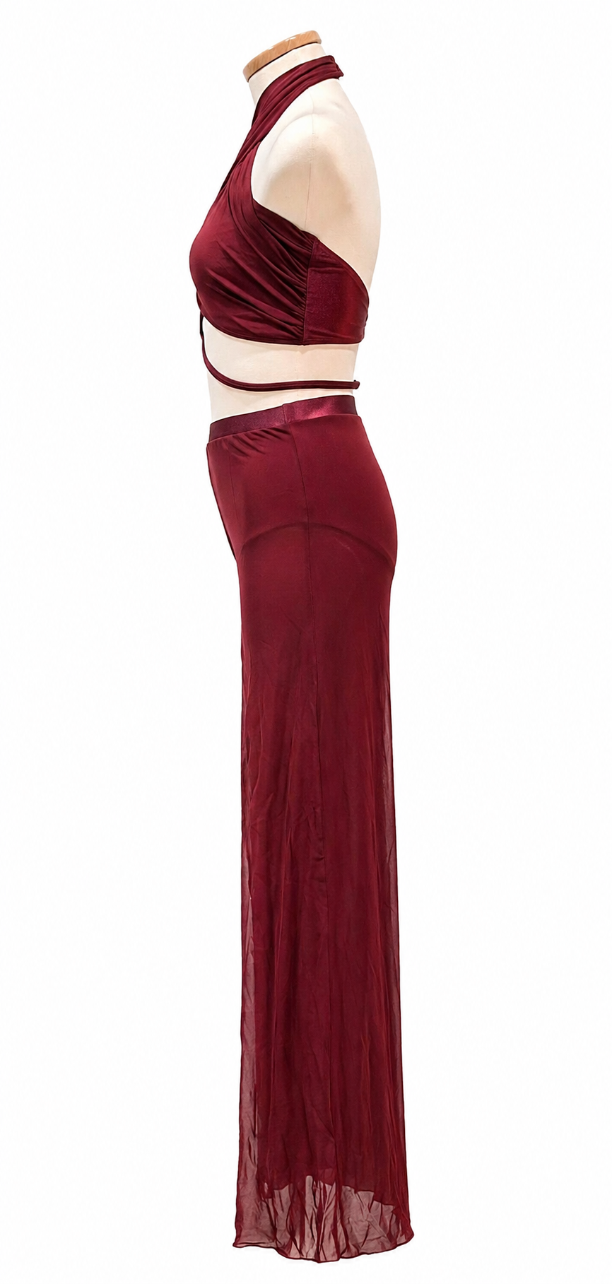 Side view of Abbey Base competition dance costume featuring contemporary styling and elegant silhouette