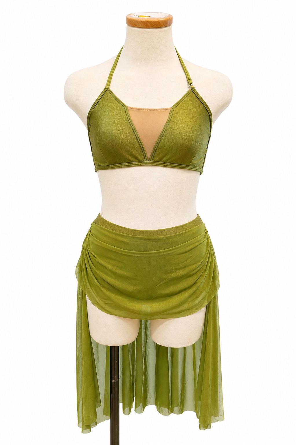 Kaity Base dance costume shown in army green color scheme