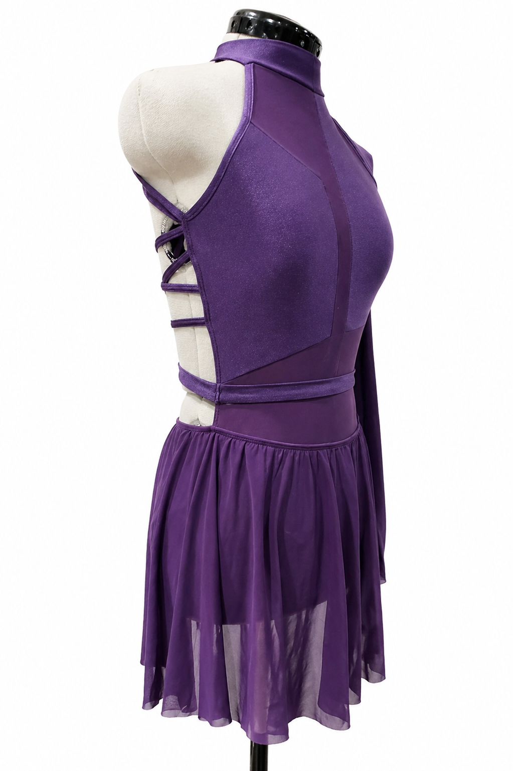 Maggie Base contemporary competition costume featuring high-neck design.