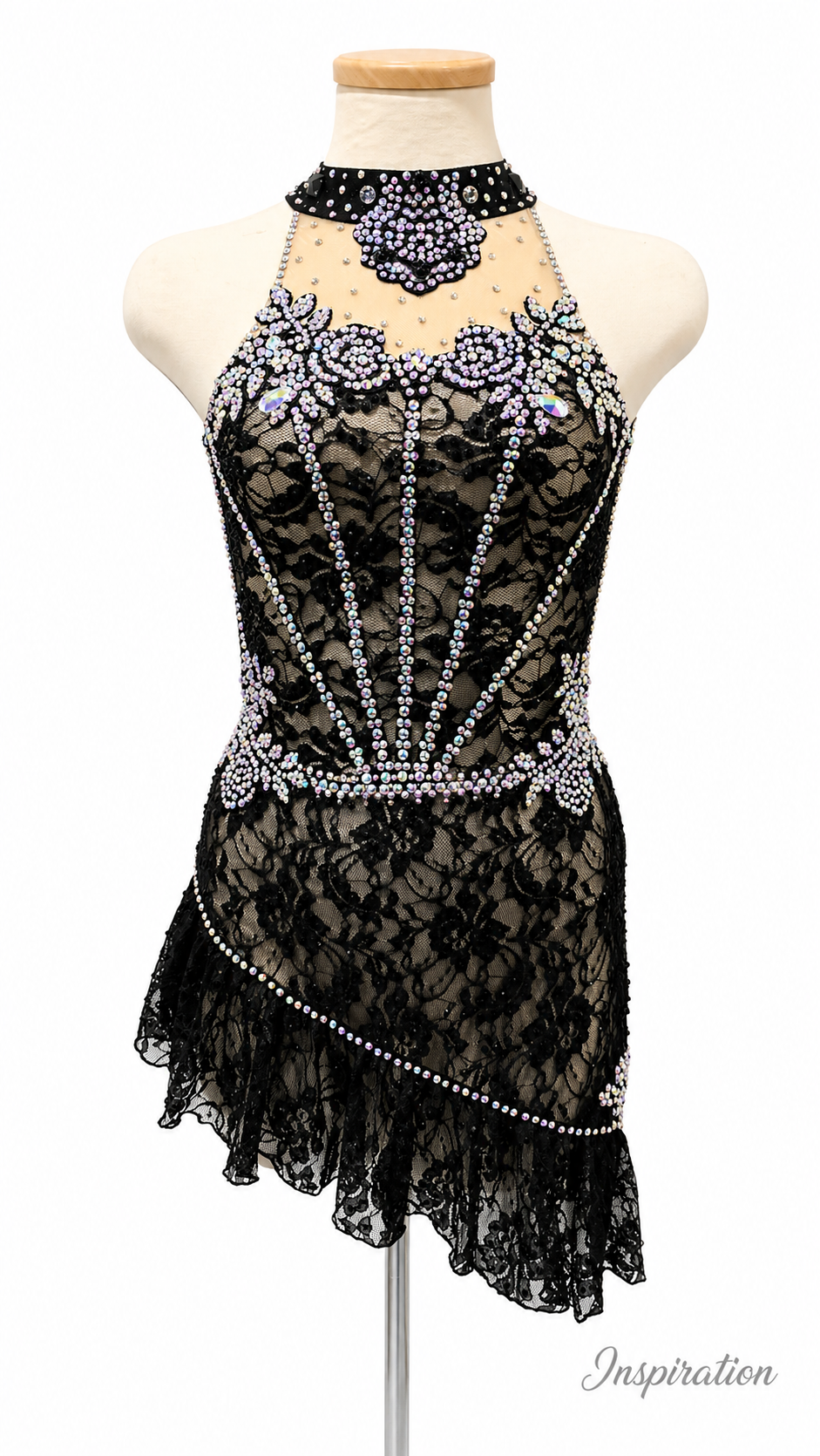 Front view of Demi Base signature competition dance costume