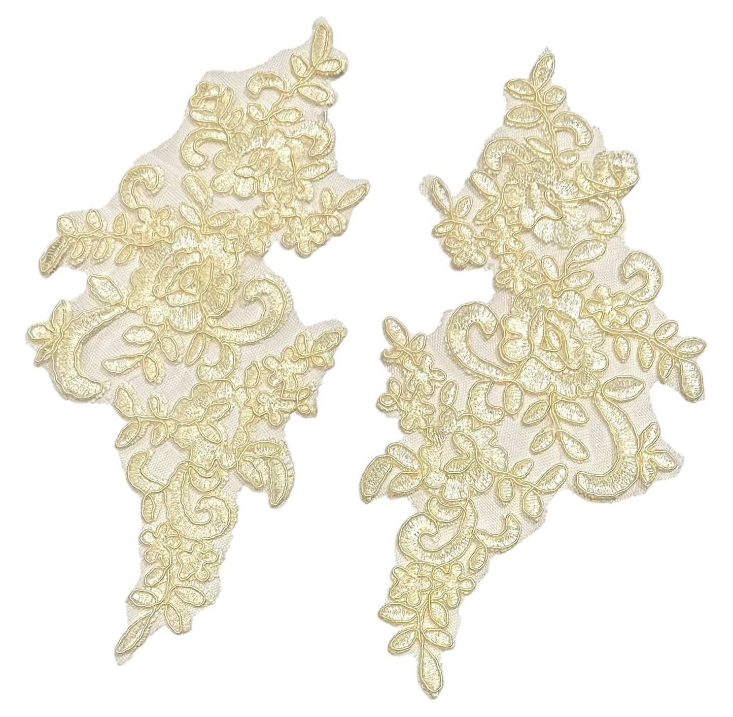 Cream floral applique