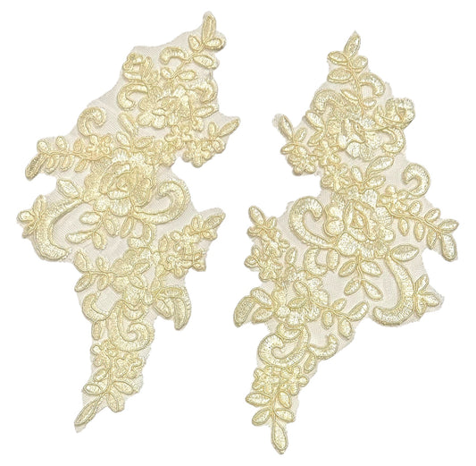 Cream floral applique