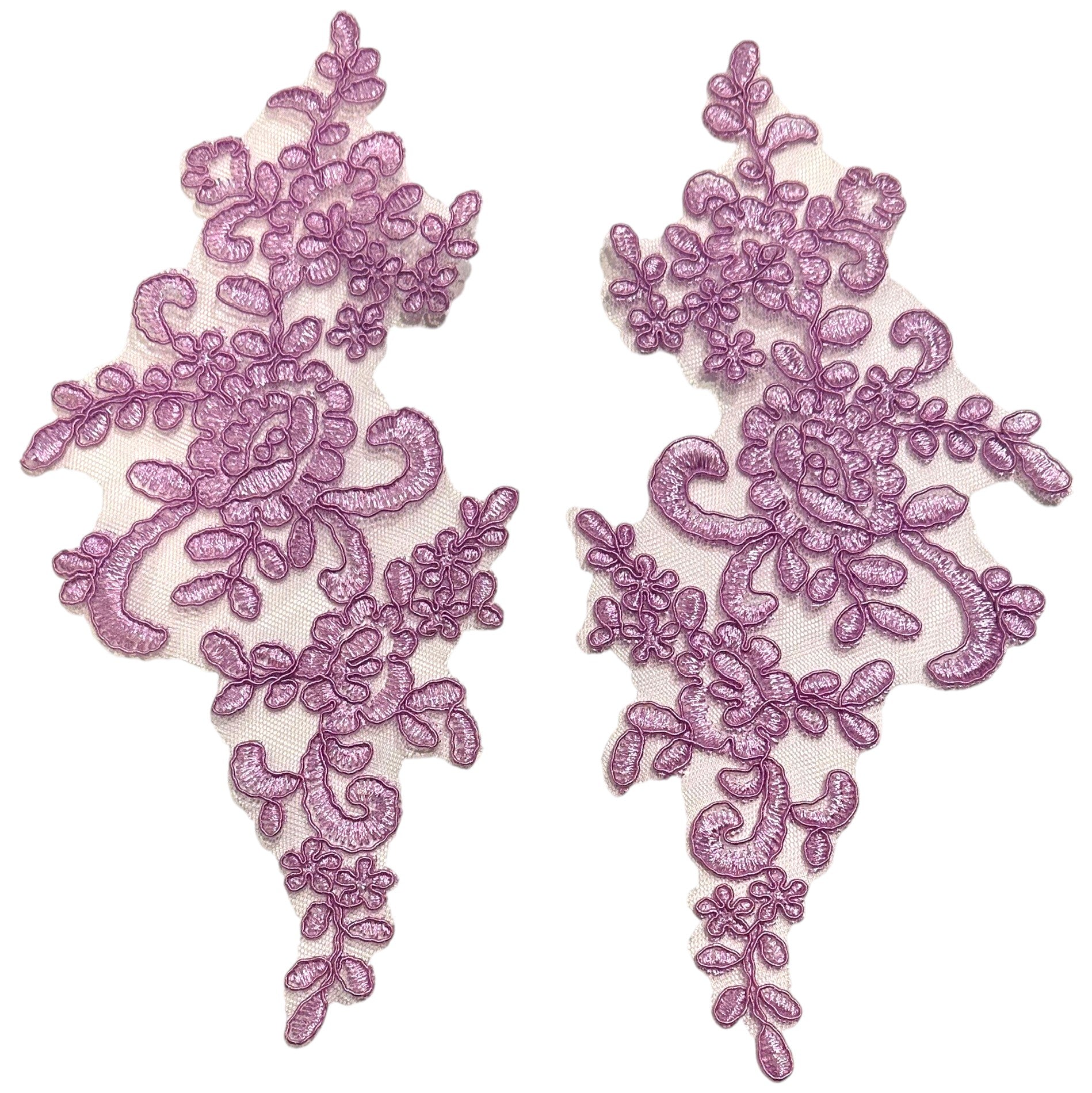 Dark Lilac floral applique