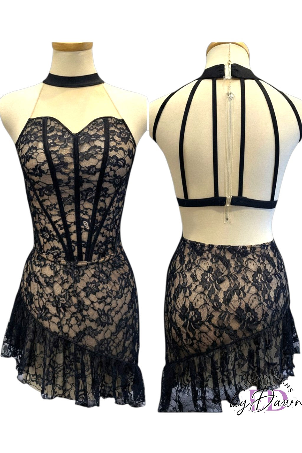 Demi Base in Black Lace