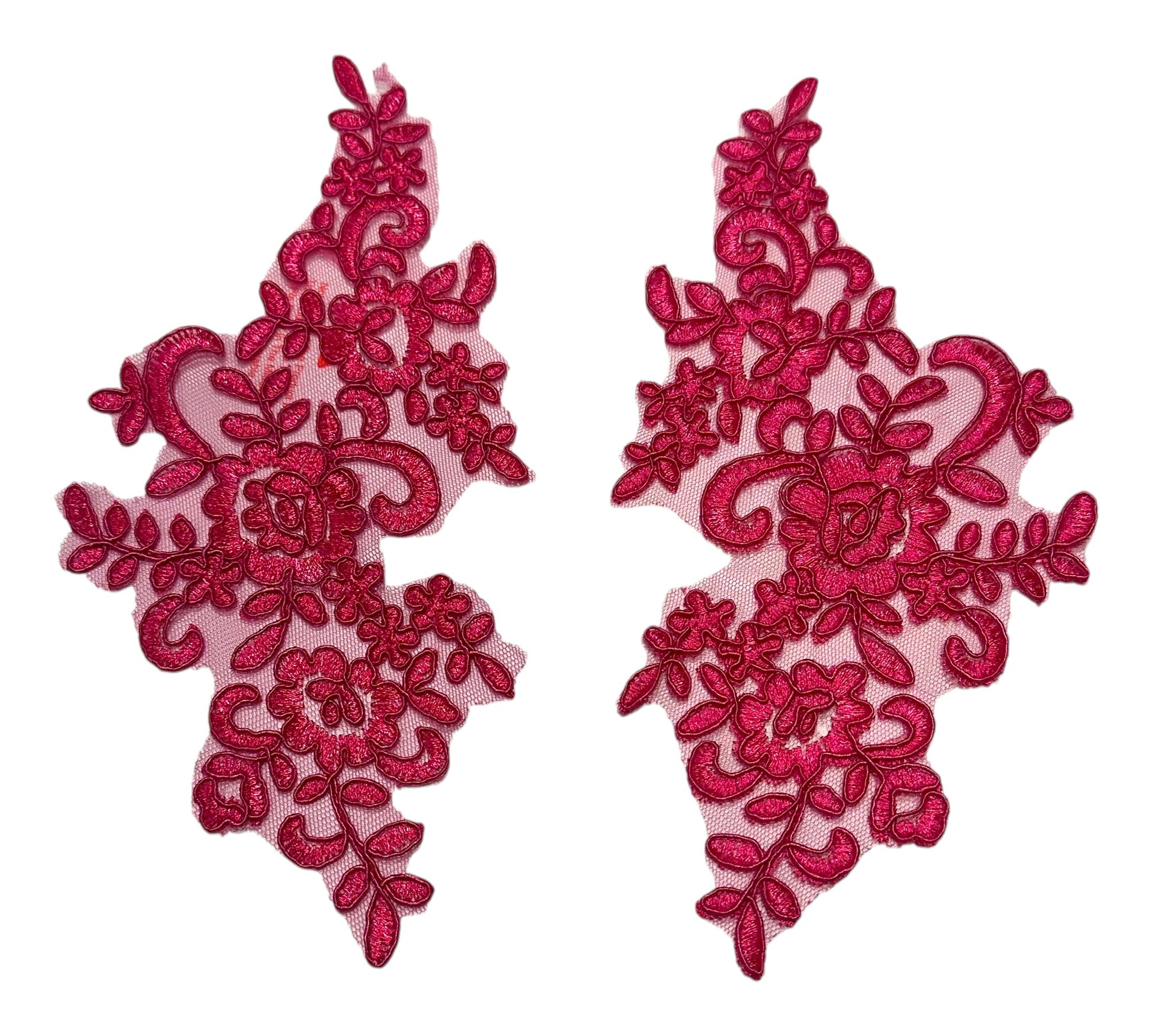 Hot Pink floral applique