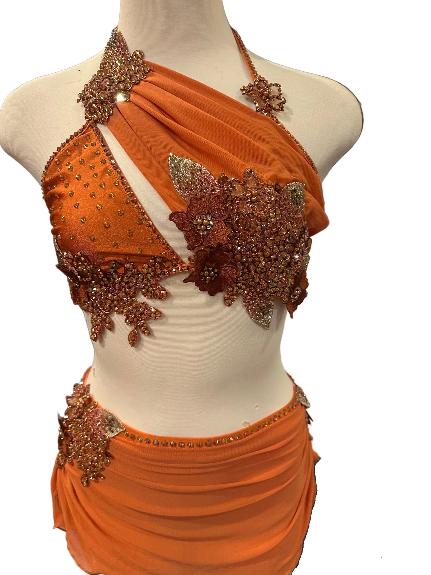 Burnt Orange Lyrical Dance Costume