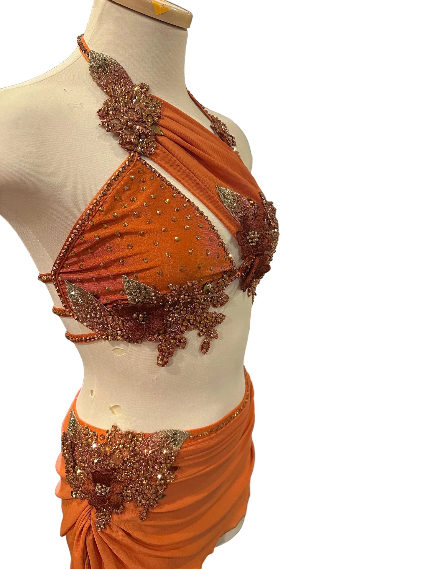Burnt Orange Lyrical Dance Costume