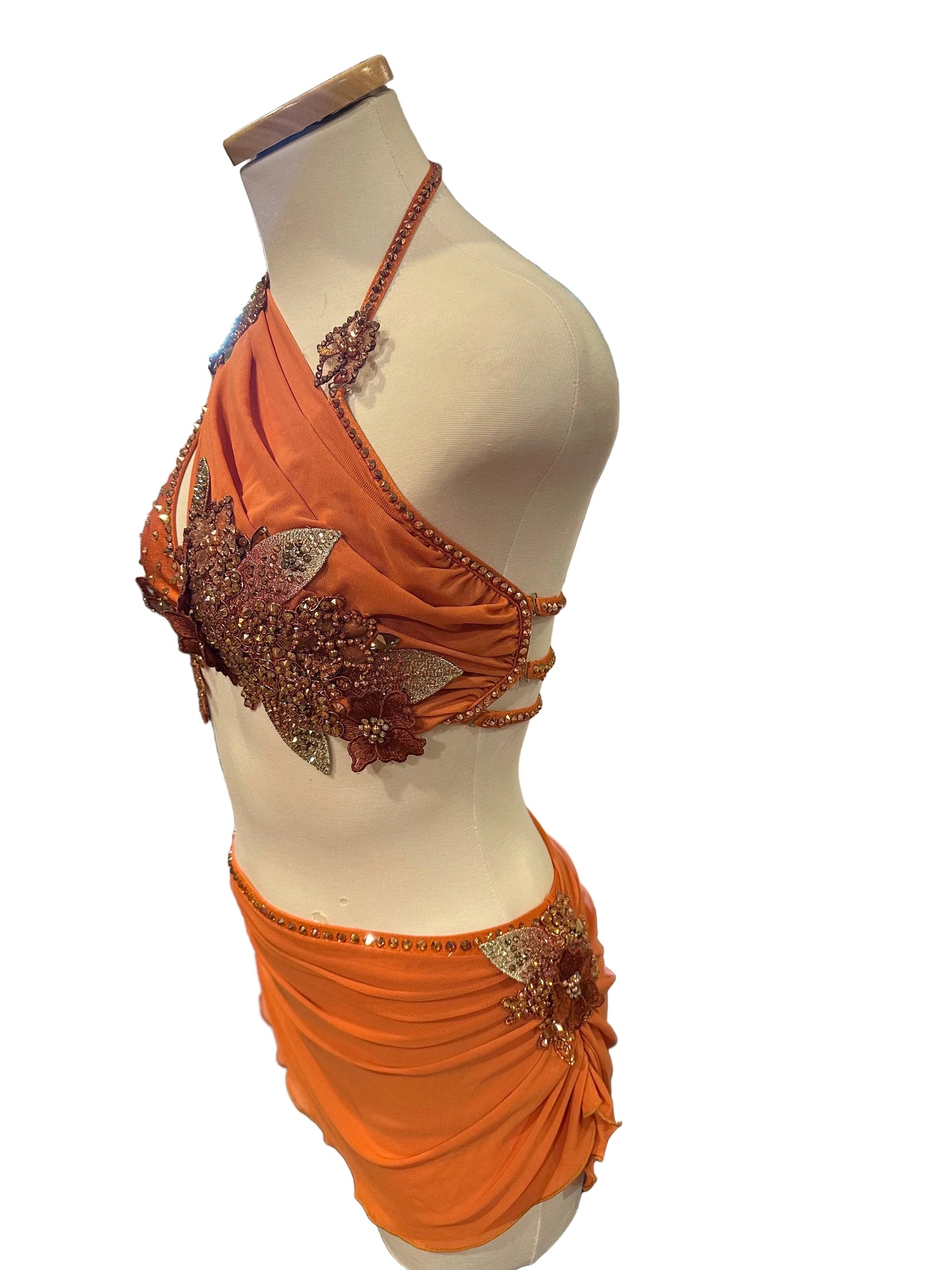 Burnt Orange Lyrical Dance Costume