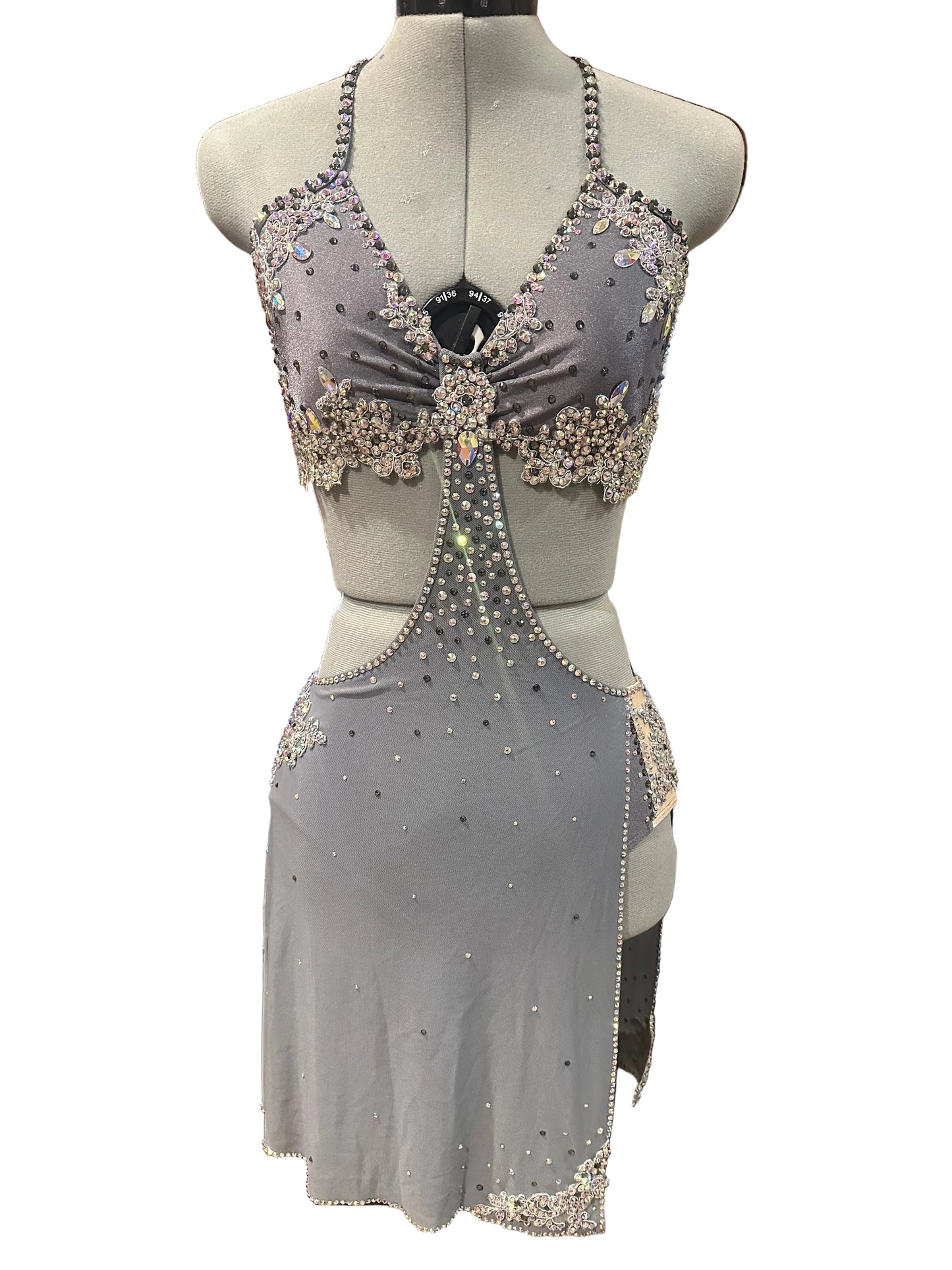 Grey Lyrical Dance Costume