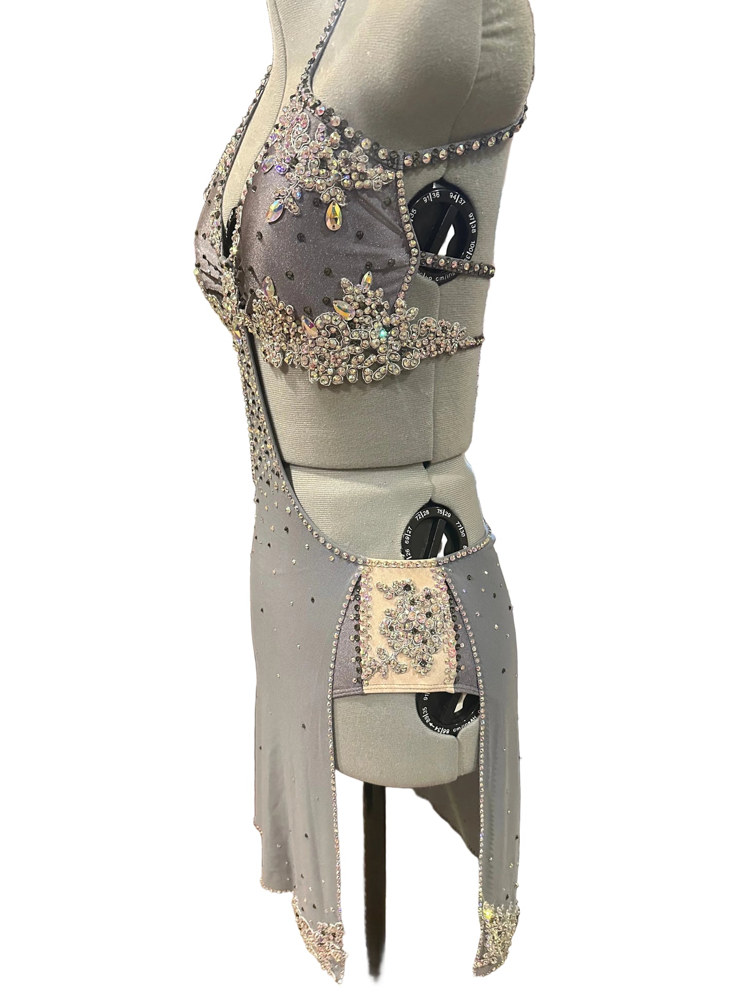 Grey Lyrical Dance Costume
