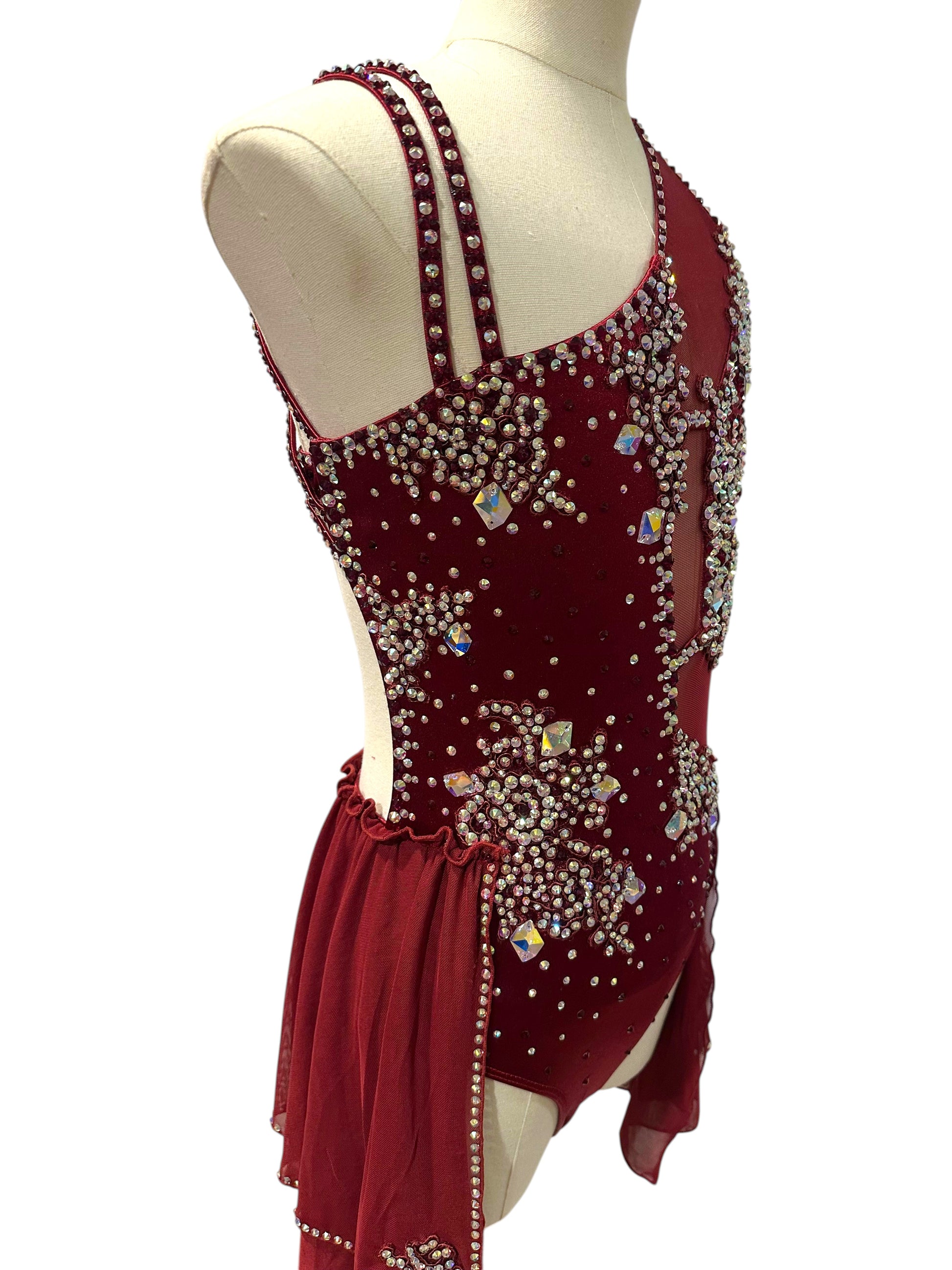 Burgundy Dance Costume