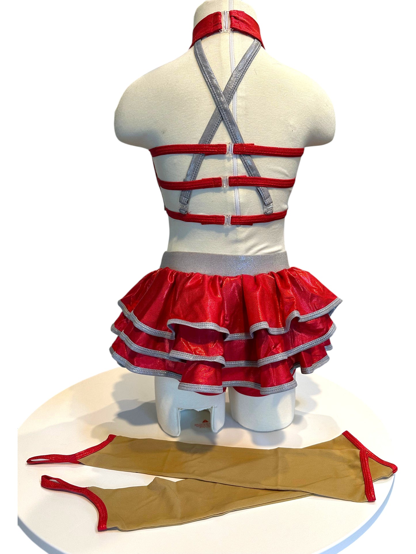Back view of KiKi Base hologram competition dance costume