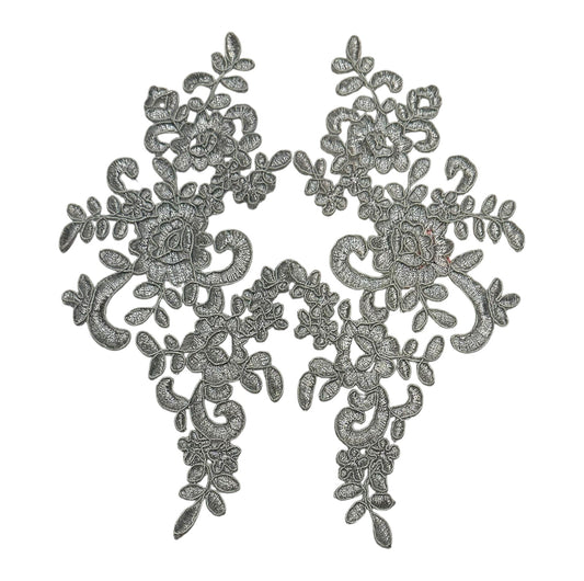 Light Grey floral applique
