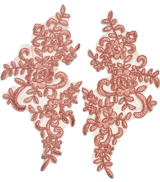 Lace Appliqué – Rose (Pair of 2)