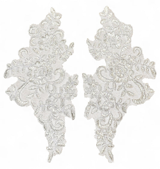 Lace Appliqué – White (Pair of 2)
