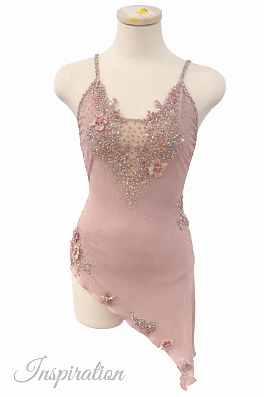 Example of a customized Brittney Base dance costume featuring rhinestone embellishments and lyrical performance styling